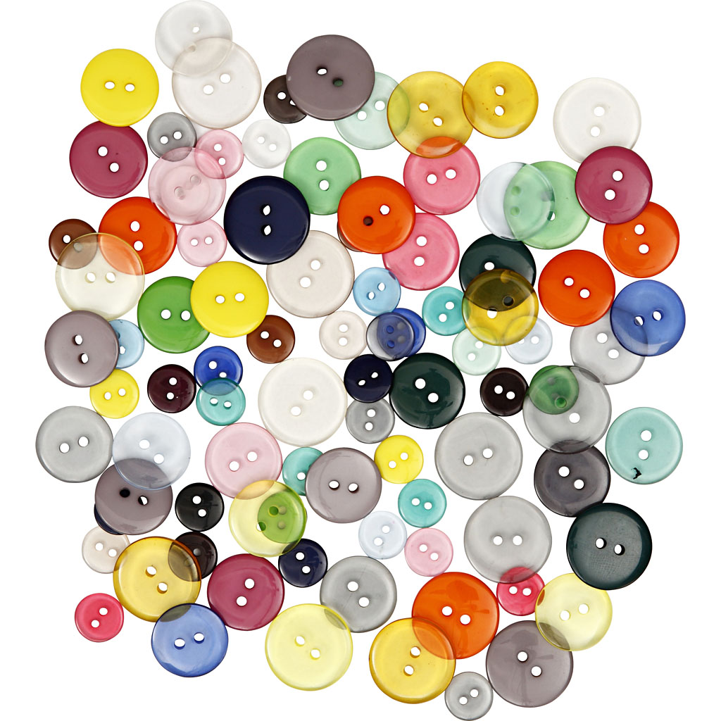 Creativ Company | Knapper - Ass. farver, 100 stk