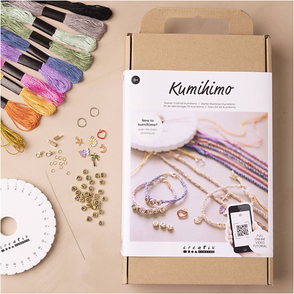 Creativ Company | Læringssæt - Kumihimo knytning