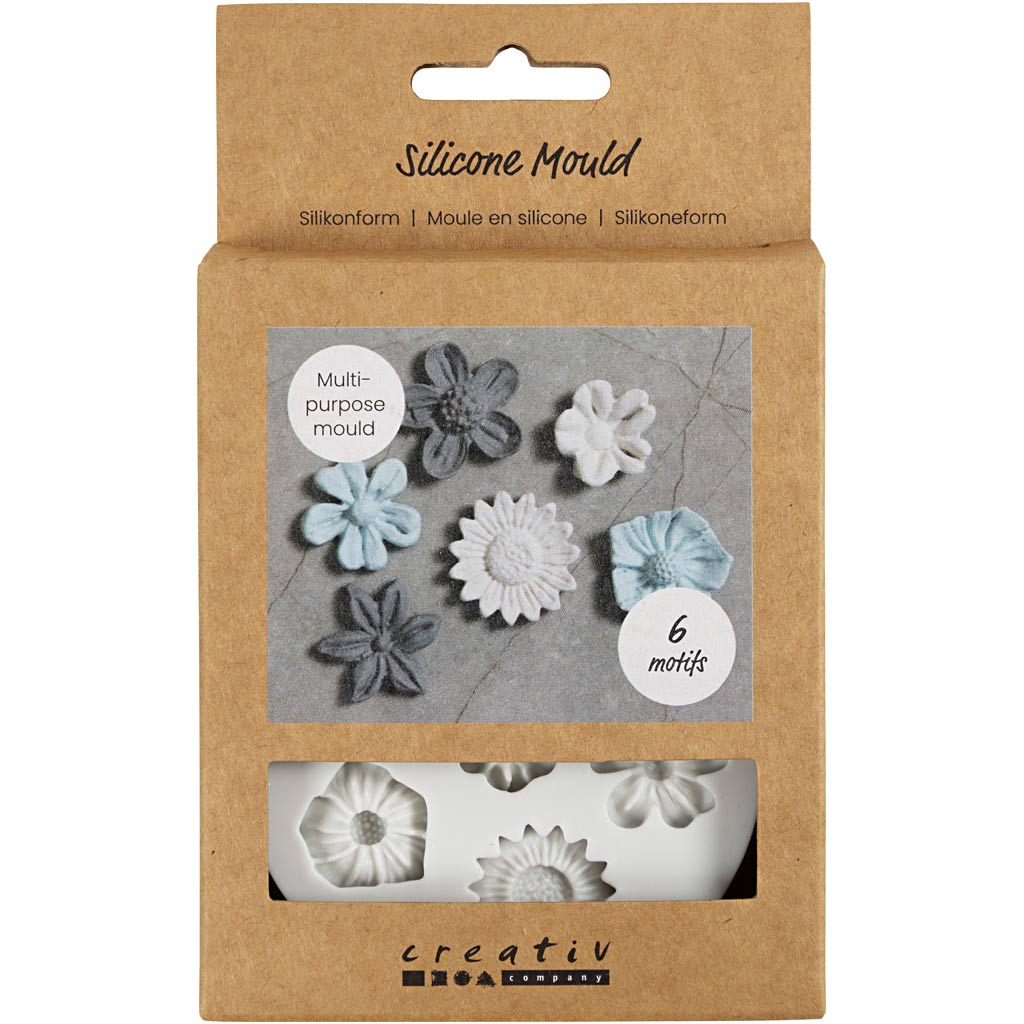 Creativ Company | Silikoneform - Blomstermix, 6 motiver