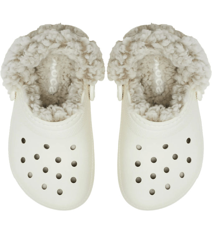 Crocs Sandaler - Classic Fleece Lined Clog K - Summit White