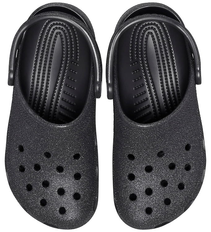 Crocs Sandaler - Classic Glitter Clog - Black Glitter