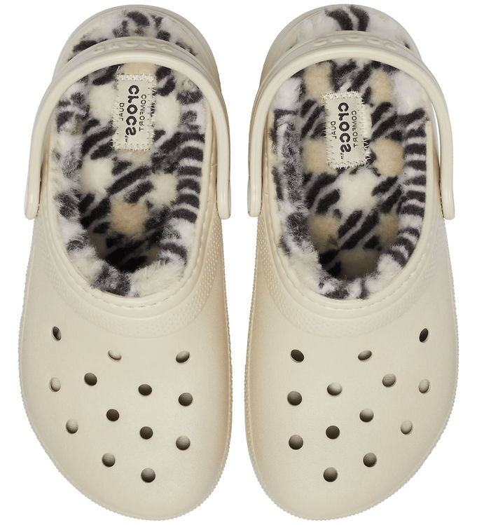 Crocs Sandaler - Classic Plaid Lined Clog K - Bone