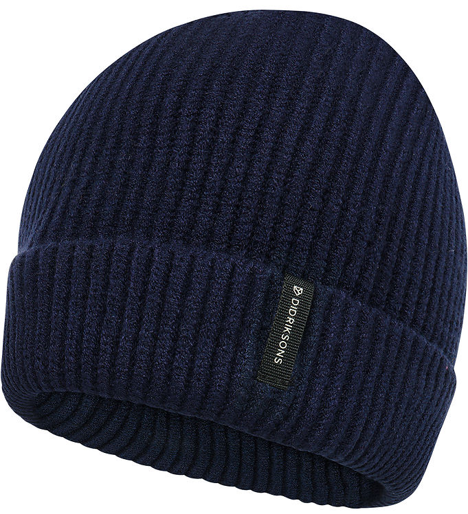 Didriksons Hue - Strik/Rib - Buz Kids - Navy Didriksons Hue - Strik/Rib - Buz Kids - Navy