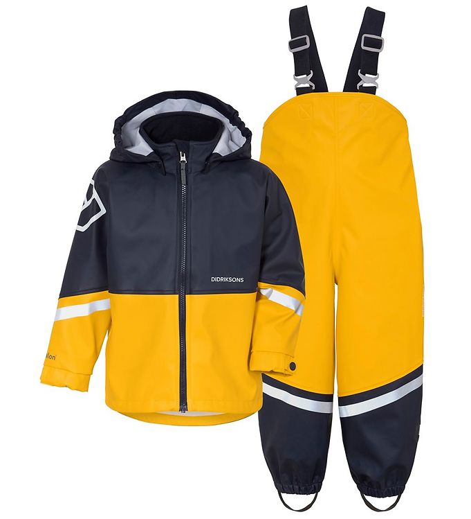 Didriksons Regntøj m. Seler - Waterman - Oat Yellow/Navy Didriksons Regntøj m. Seler - Waterman - Oat Yellow/Navy