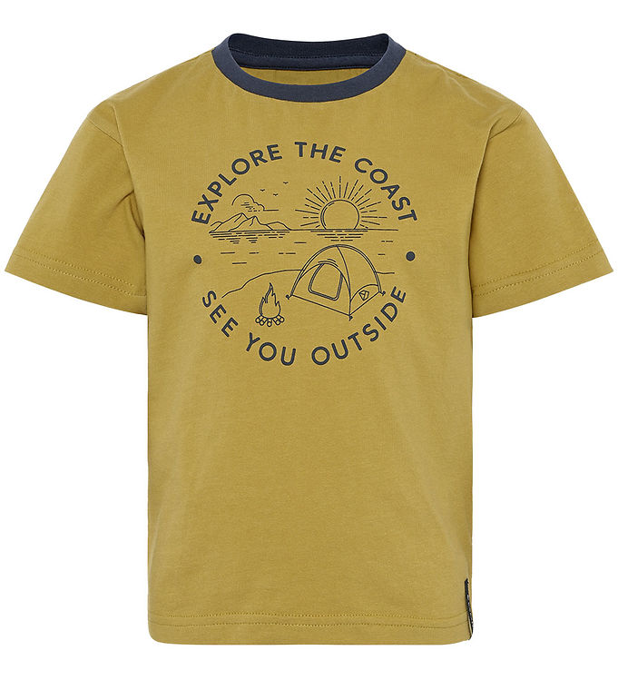 Didriksons T-shirt - Mynta - Yellow Pollen m. print Didriksons T-shirt - Mynta - Yellow Pollen m. print