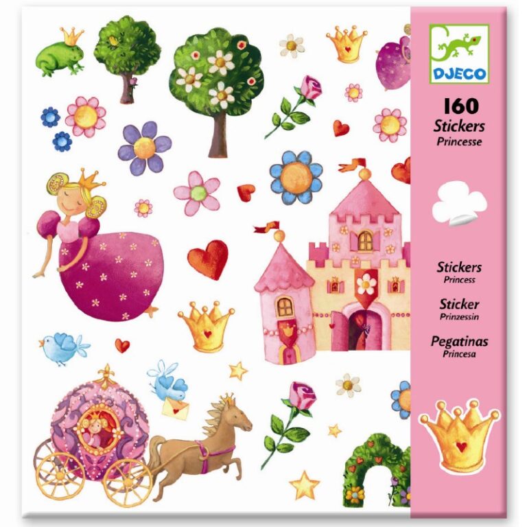 Djeco | Klistermærker - Prinsesseliv, 160 stk.