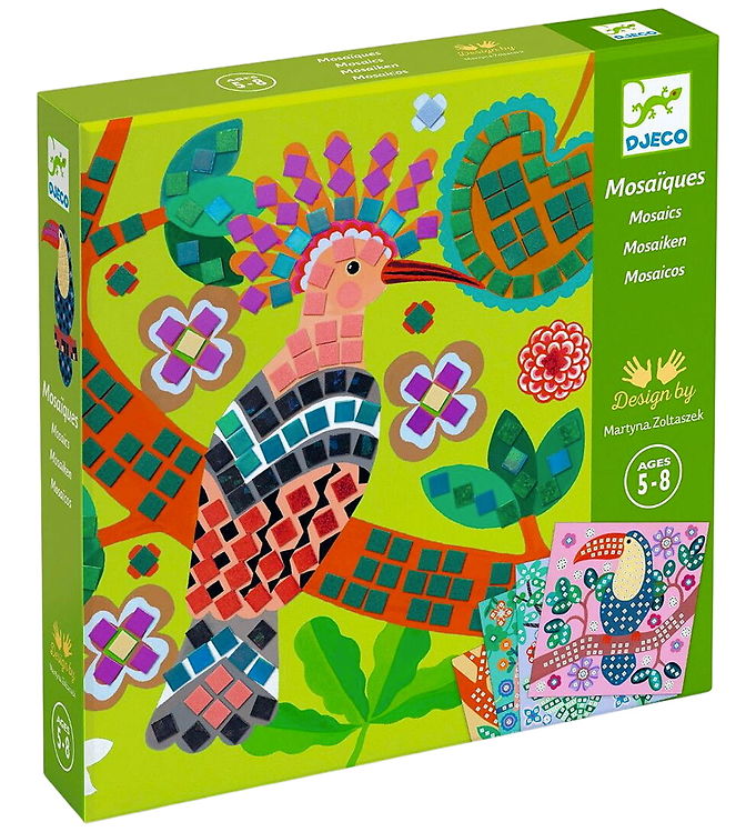 Djeco Kreasæt - Mosaik - Junglens Fugle Djeco Kreasæt - Mosaik - Junglens Fugle