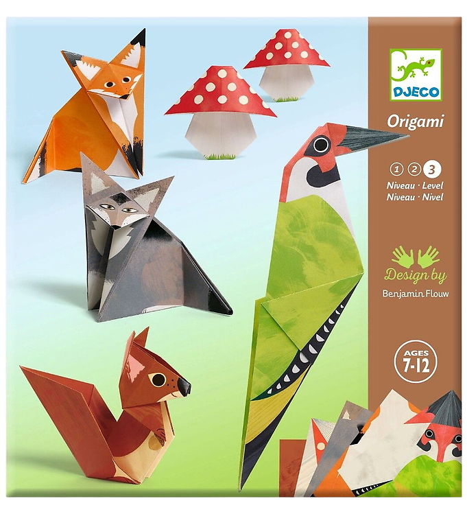 Djeco Kreasæt - Origami - En Tur I Skoven - Niveau 3
