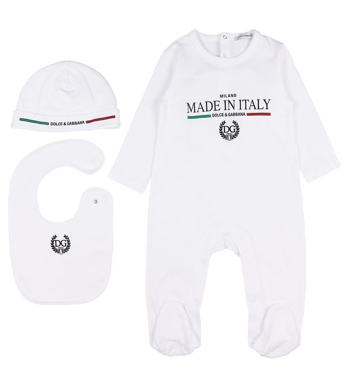 Dolce & Gabbana Gaveæske - Heldragt/Hue/Savlesmæk - Hvid Dolce & Gabbana Gaveæske - Heldragt/Hue/Savlesmæk - Hvid