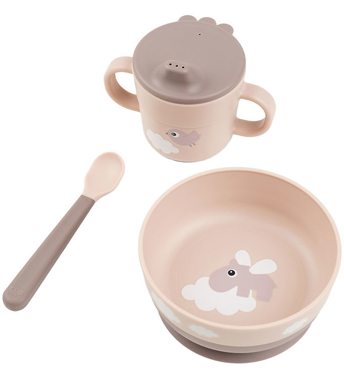 Done By Deer Spisesæt - 3 Dele - Foodie - Happy Clouds Powder Done By Deer Spisesæt - 3 Dele - Foodie - Happy Clouds Powder