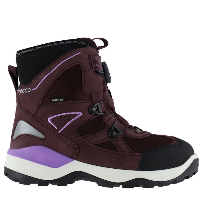 Ecco Vinterstøvler - Snow Mountain - Boa - Tex - Black/Fig