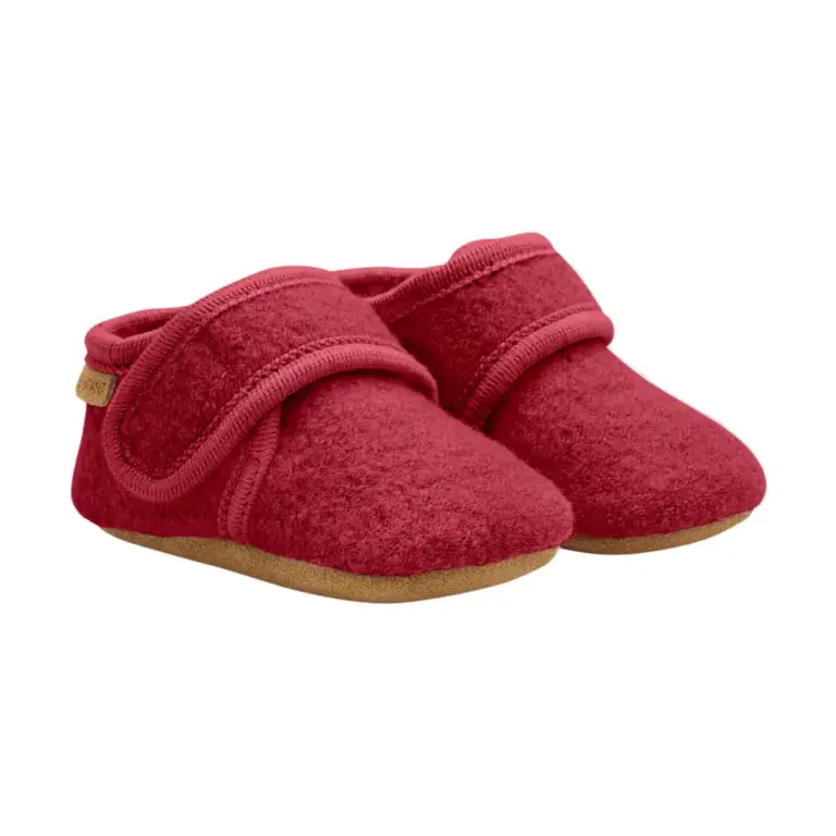 En Fant Baby Wool Slippers - Rio Red - 17-18