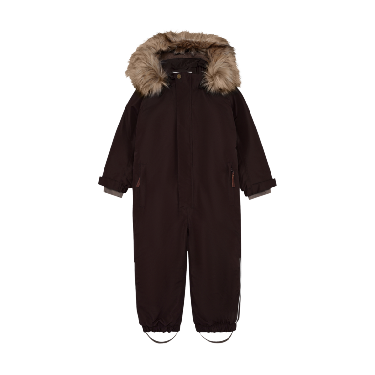En Fant Flyverdragt Med Imiteret Pels - Coffee Bean - 98
