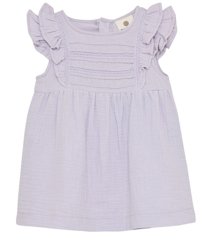 En Fant Kjole - Muslin - Purple Heather