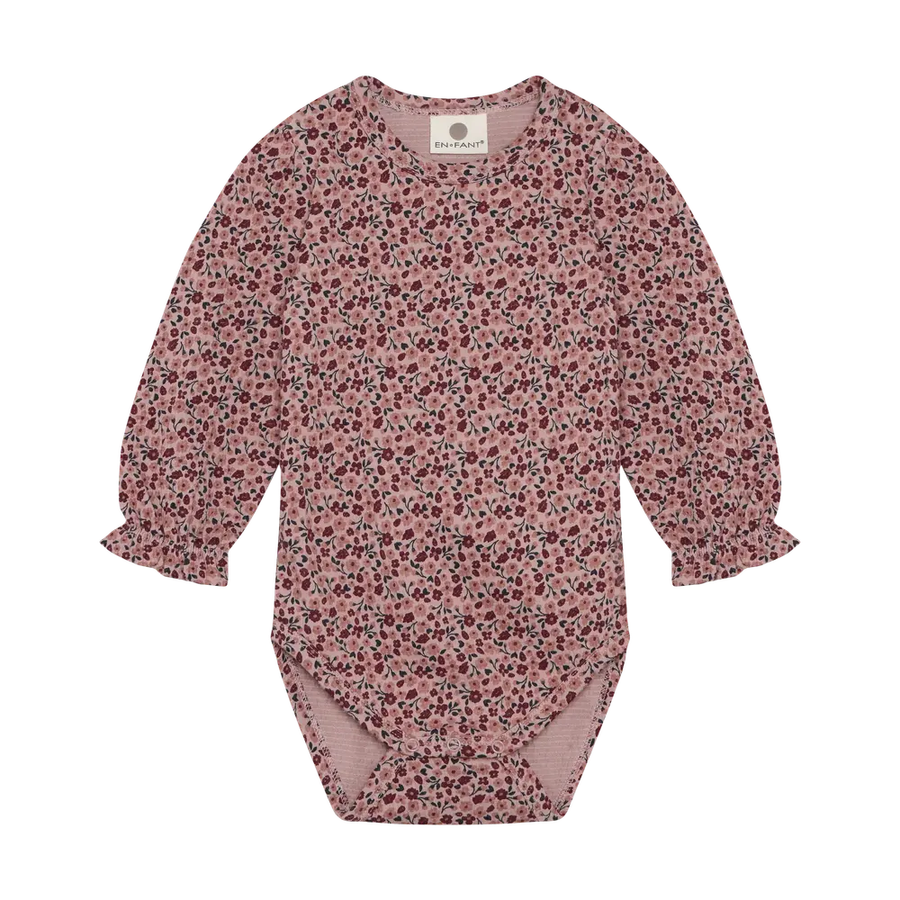 En Fant Langærmet Body - Adobe Rose - 86