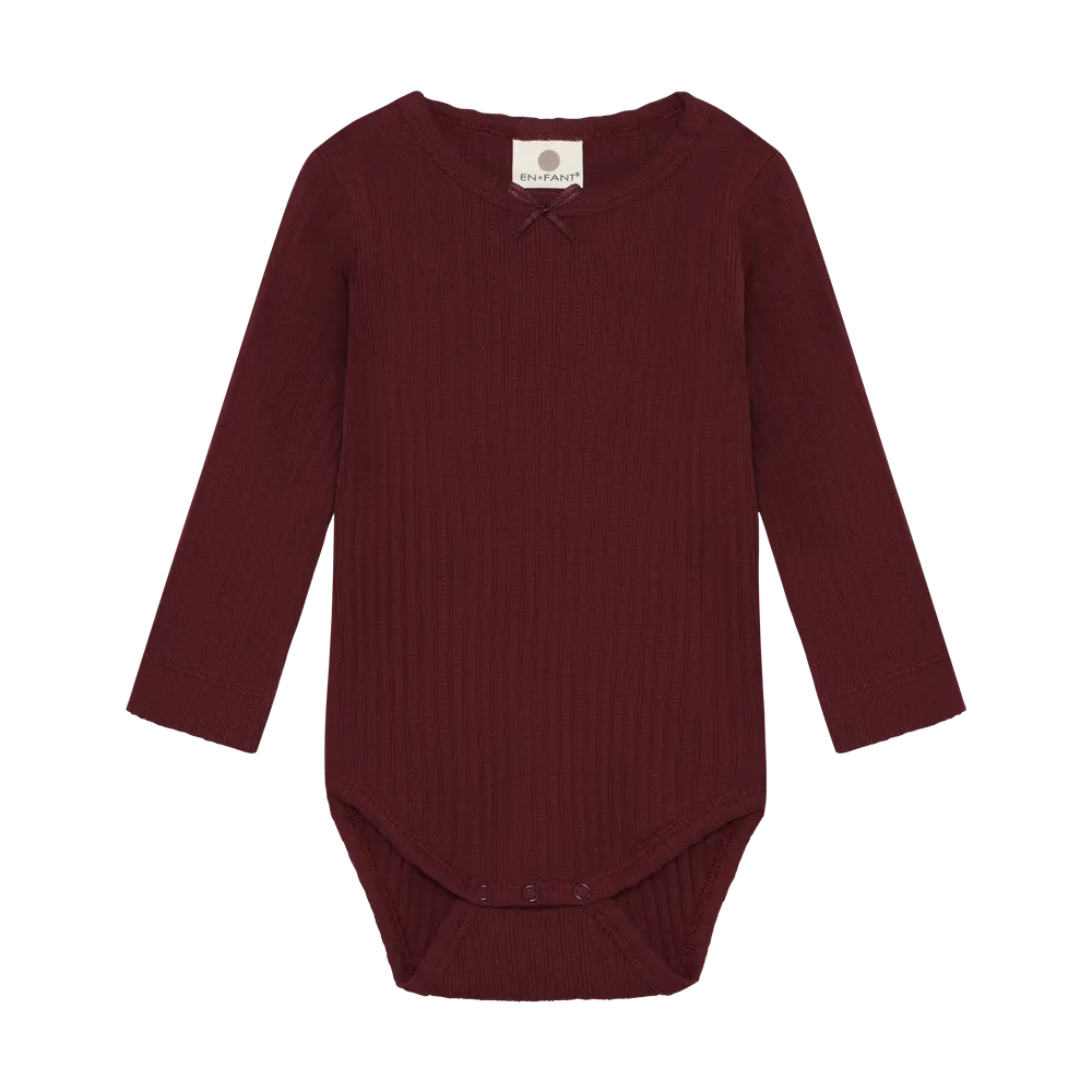 En Fant Langærmet Body - Burgundy - 62 En Fant Langærmet Body - Burgundy - 62