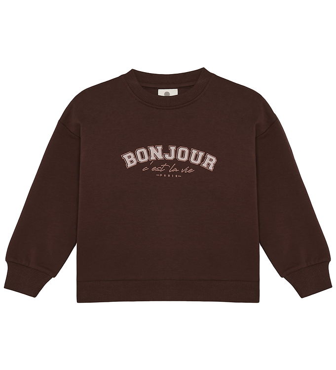 En Fant Sweatshirt - Deep Mahogany m. Print