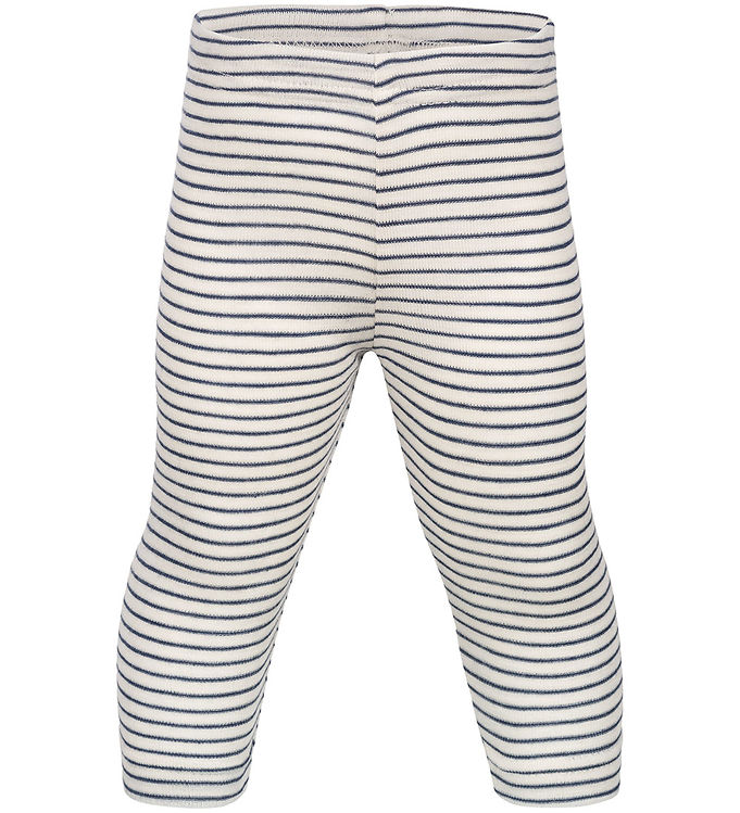Engel Leggings - Uld/Silke - Natural/Navy Blue Engel Leggings - Uld/Silke - Natural/Navy Blue