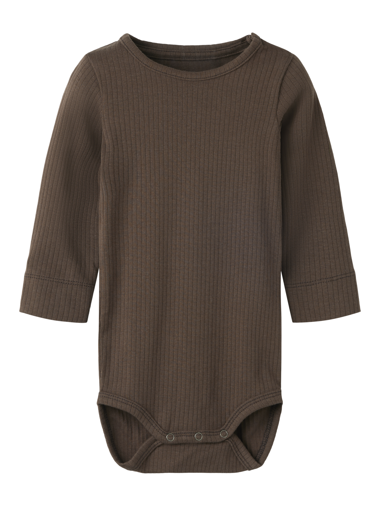 Ensfarvet Langærmet Body, Str. 50-92 - 56