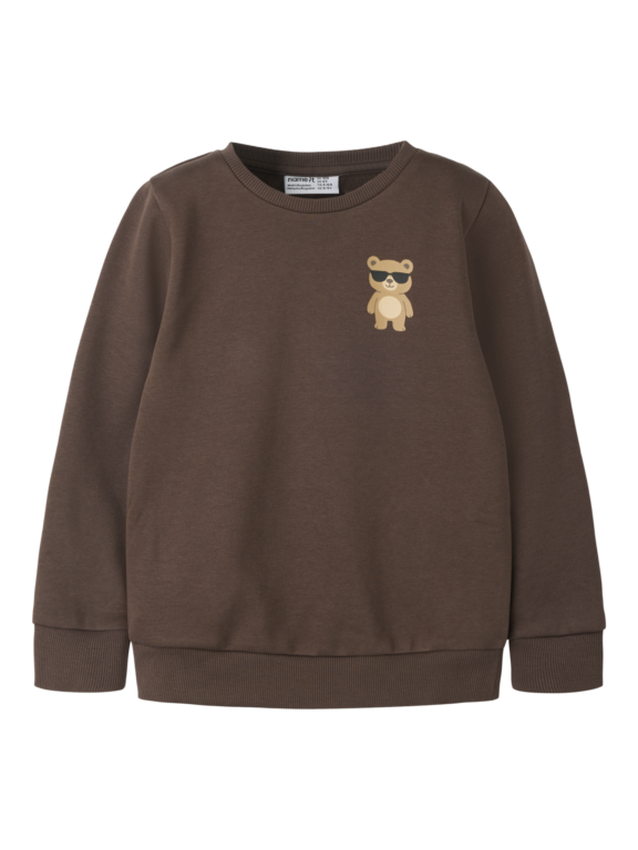 Ensfarvet Sweat Trøje, Str. 86-116 Ensfarvet Sweat Trøje, Str. 86-116
