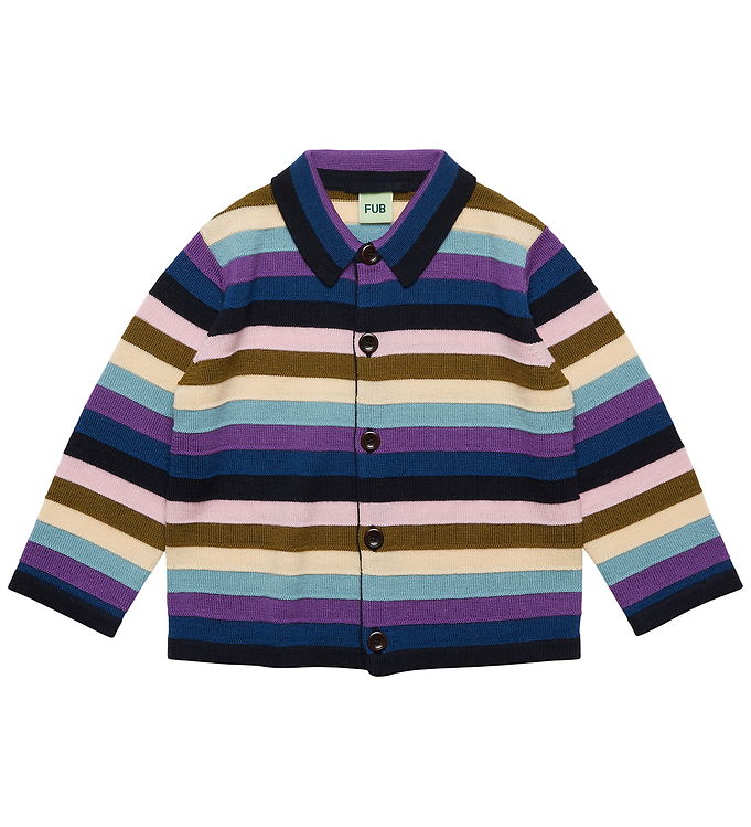 FUB Cardigan - Uld - Multi Stripe