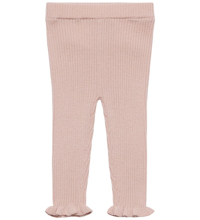 FUB Leggings - Rib - Strik - Uld - Pale Rose FUB Leggings - Rib - Strik - Uld - Pale Rose