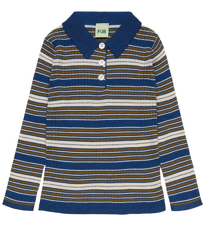 FUB Polo - Rib - Strik - Uld - Deep Indigo FUB Polo - Rib - Strik - Uld - Deep Indigo