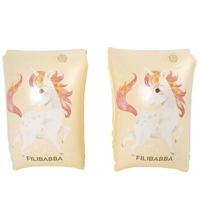 Filibabba Badevinger - Alfie - 3-6 år - Unicorn Shores - Gul