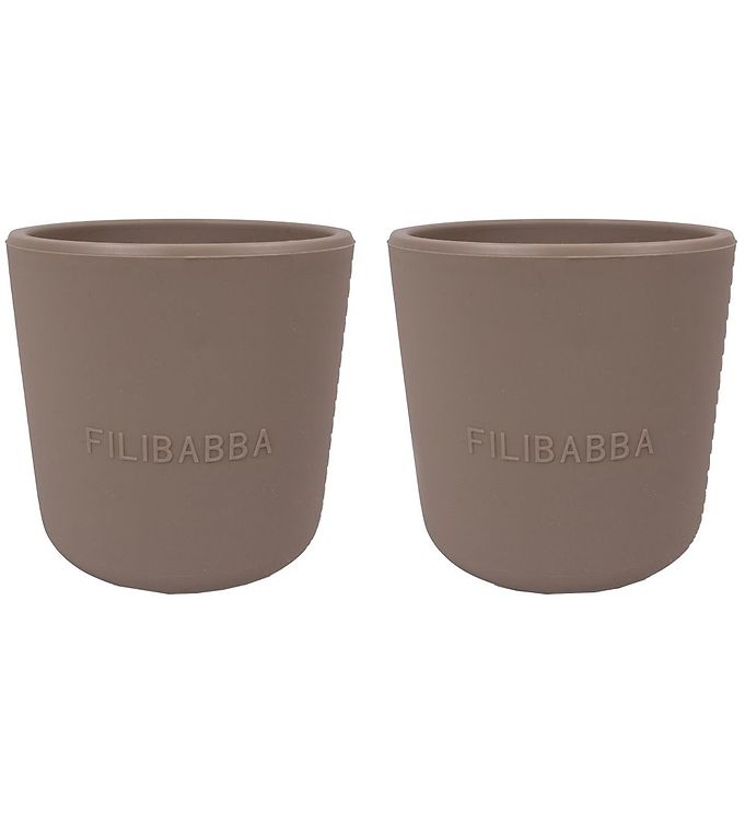 Filibabba Silikone Kopper - 2-Pak - Warm Grey