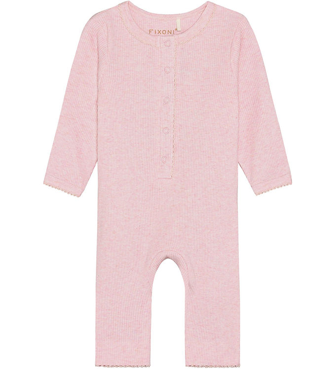 Fixoni Heldragt - Rib - Bleached Mauve Melange Fixoni Heldragt - Rib - Bleached Mauve Melange