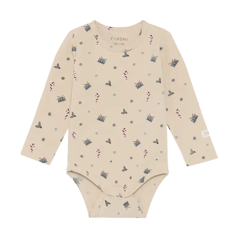 Fixoni Langærmet Body - Dusty Blue - 74