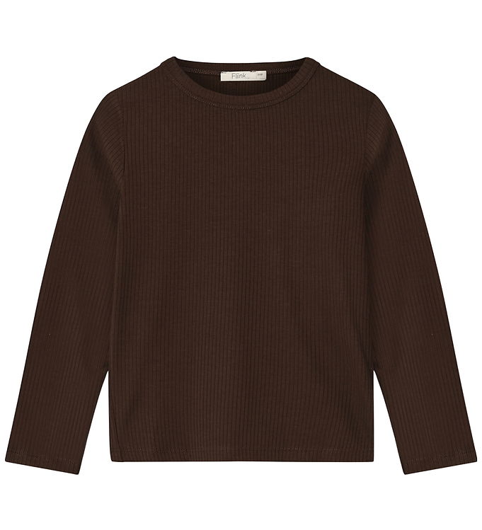 Fliink Bluse - Rib - Kenna - Coffee Bean Fliink Bluse - Rib - Kenna - Coffee Bean