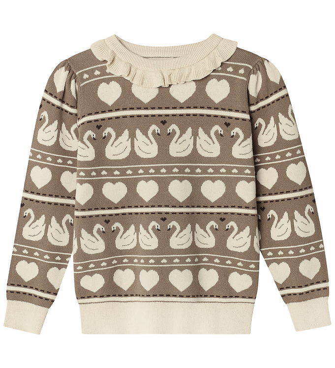 Fliink Bluse - Strik - Lovely - Sandshell Multi Fliink Bluse - Strik - Lovely - Sandshell Multi