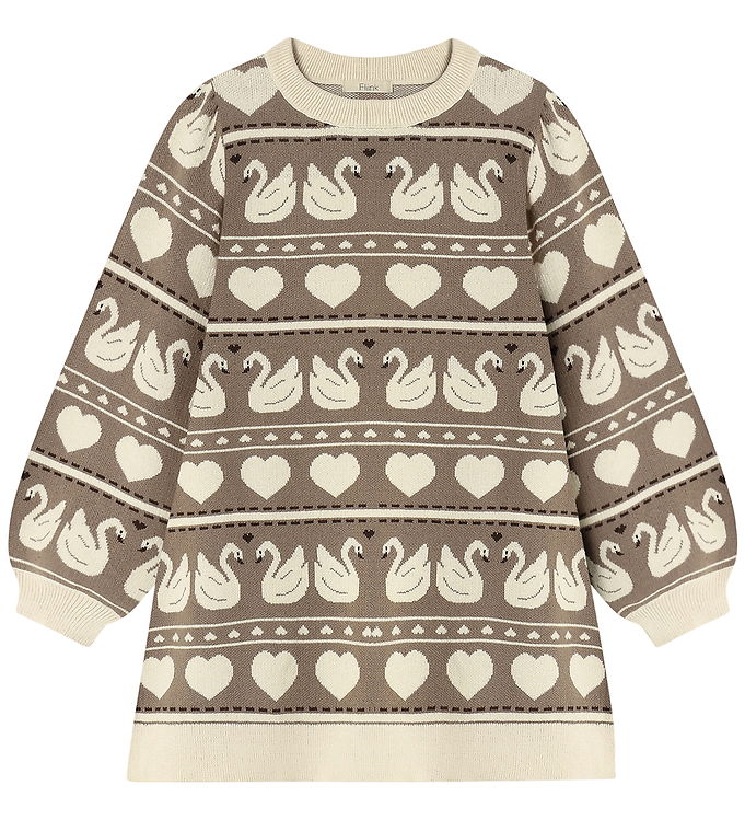 Fliink Kjole - Strik - Lovely - Sandshell Multi Fliink Kjole - Strik - Lovely - Sandshell Multi