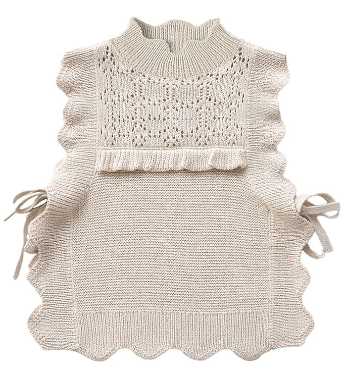 Fliink Vest - Julie - Bomuld/Uld - Sandshell Fliink Vest - Julie - Bomuld/Uld - Sandshell