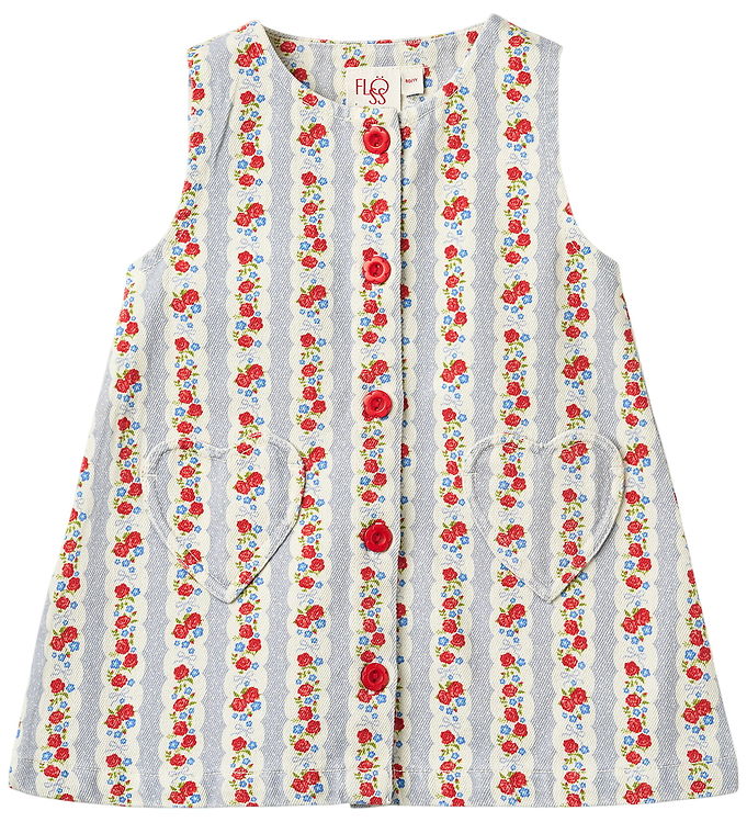 Flöss Kjole - Denim - Aria - Blue Air Rose