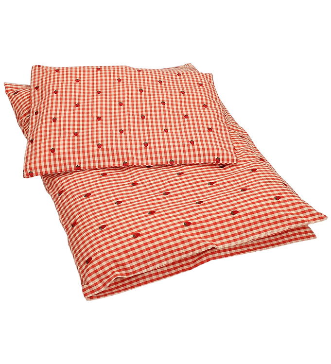Flöss Sengetøj - Baby - Berry Gingham