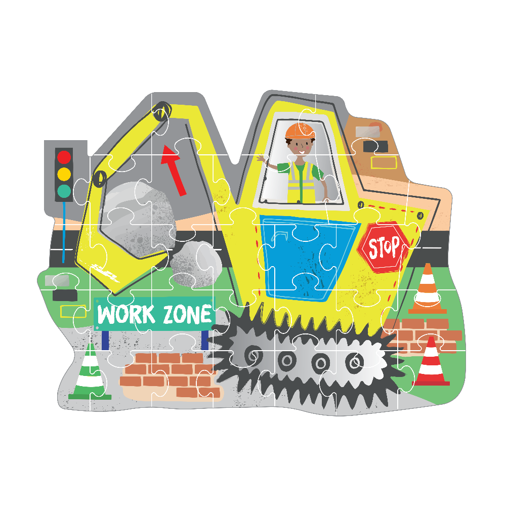 Floss & Rock - Puslespil i Facon 30 Stk. - Construction