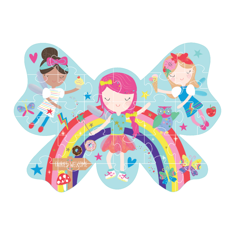 Floss & Rock - Puslespil i Facon 30 Stk. - Rainbow Fairy
