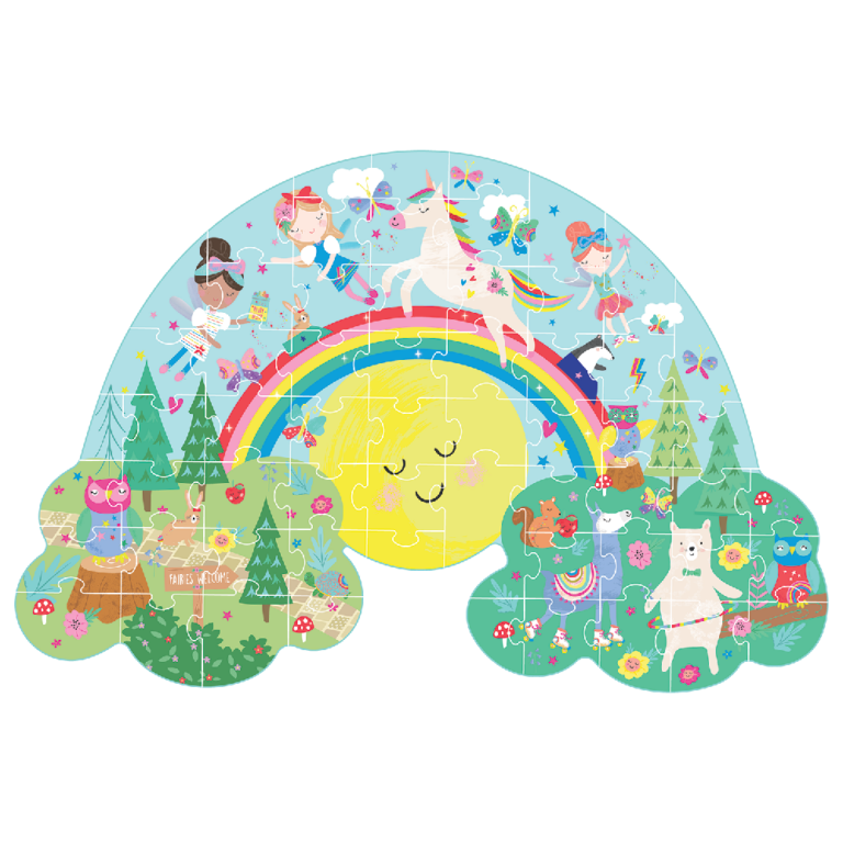 Floss & Rock - Puslespil i Facon 60 Stk. - Rainbow Fairy