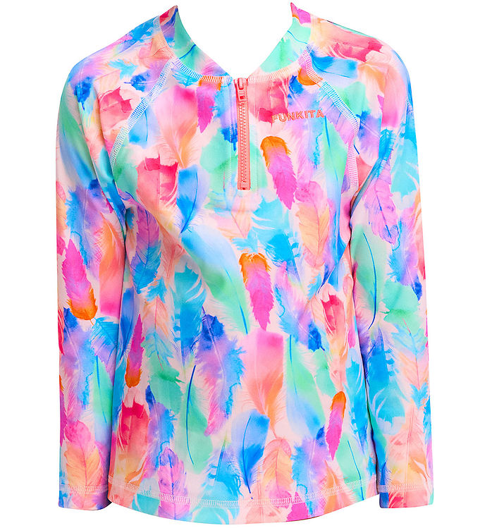 Funkita Badebluse - Zippy Rash Vest - Tickle Pink