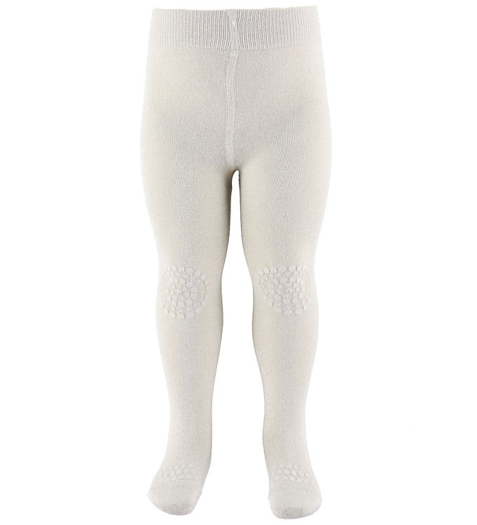 GoBabyGo Skridsikre Strømpebukser - Bambus - Ivory Glitter GoBabyGo Skridsikre Strømpebukser - Bambus - Ivory Glitter