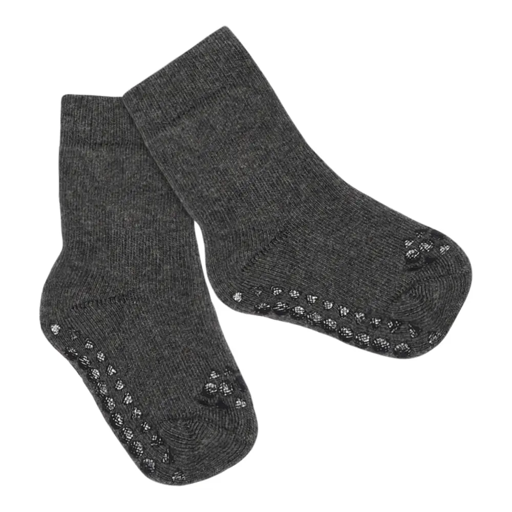 GoBabyGo Skridsikre Strømper Terry Bomuld - Dark Grey Melange - 23/26 GoBabyGo Skridsikre Strømper Terry Bomuld - Dark Grey Melange - 23/26