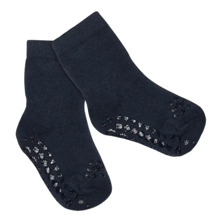 GoBabyGo Skridsikre Strømper Terry Bomuld - Navy Blue - 27/30