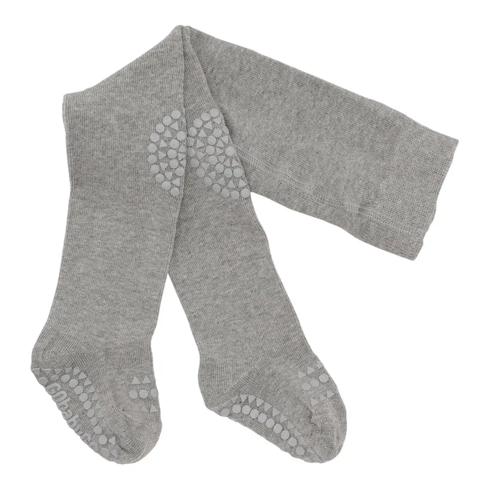 GobabyGo Kravle Strømpebukser Bambus - Grey Melange - 12-18M GobabyGo Kravle Strømpebukser Bambus - Grey Melange - 12-18M