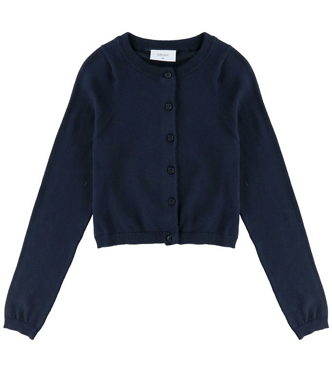 Grunt Cardigan - GrLina - Cropped - Strik - Navy