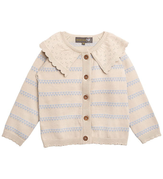 Hanevild Cardigan - Strik - Heart - Kentucky Blue