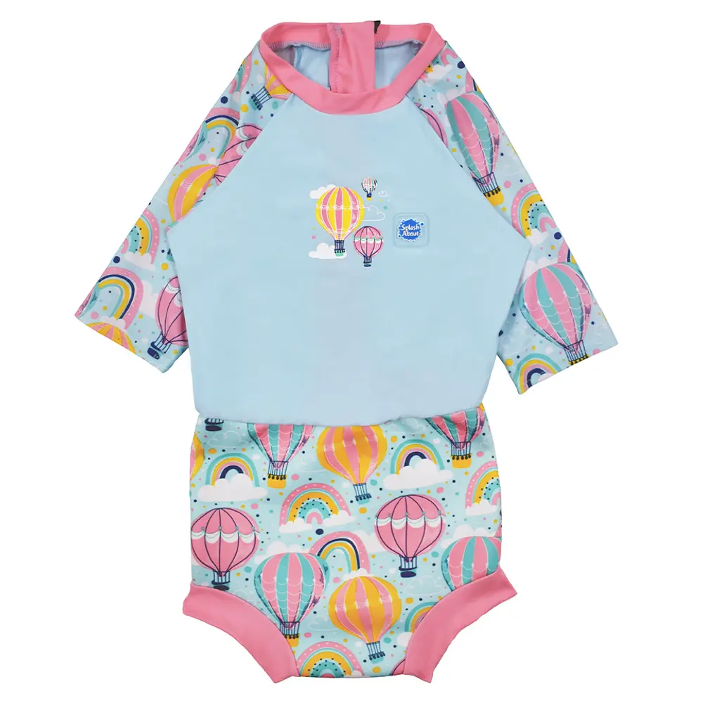 Happy nappy sunsuit - Up & Away Pink - 3-8 MDR. Happy nappy sunsuit - Up & Away Pink - 3-8 MDR.