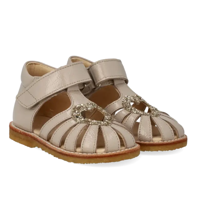 Hjertesandal med glitter - Sand/Champagne Glitter - 24 Hjertesandal med glitter - Sand/Champagne Glitter - 24