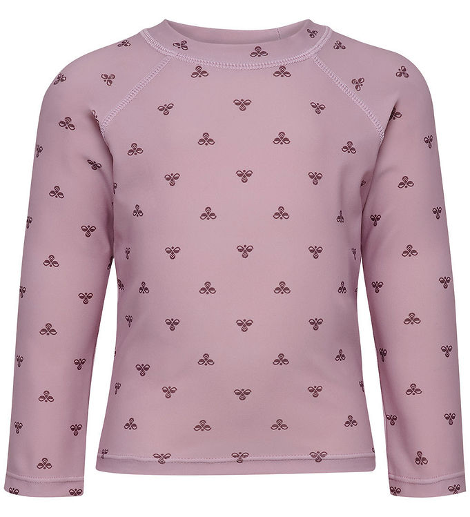 Hummel Badebluse - HmlMini Bee - UV40+ - AOP - Mauve Shadow